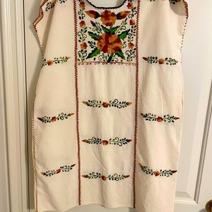 Lovely Mexican Embroidered Dress or Top. Size S
